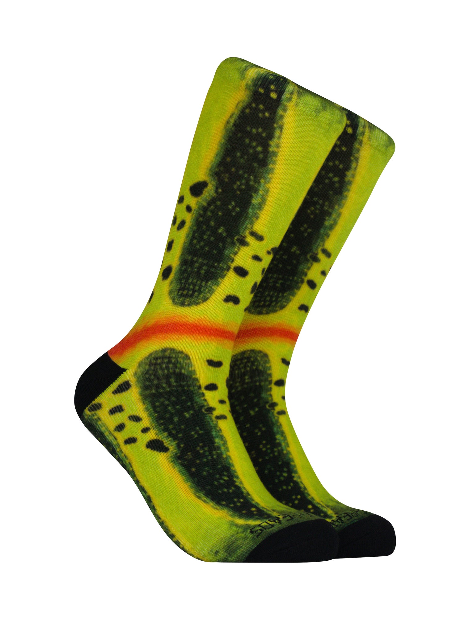 Peacock Bass Socks - Fish Patterned Clothing- Gifts for Fishermen